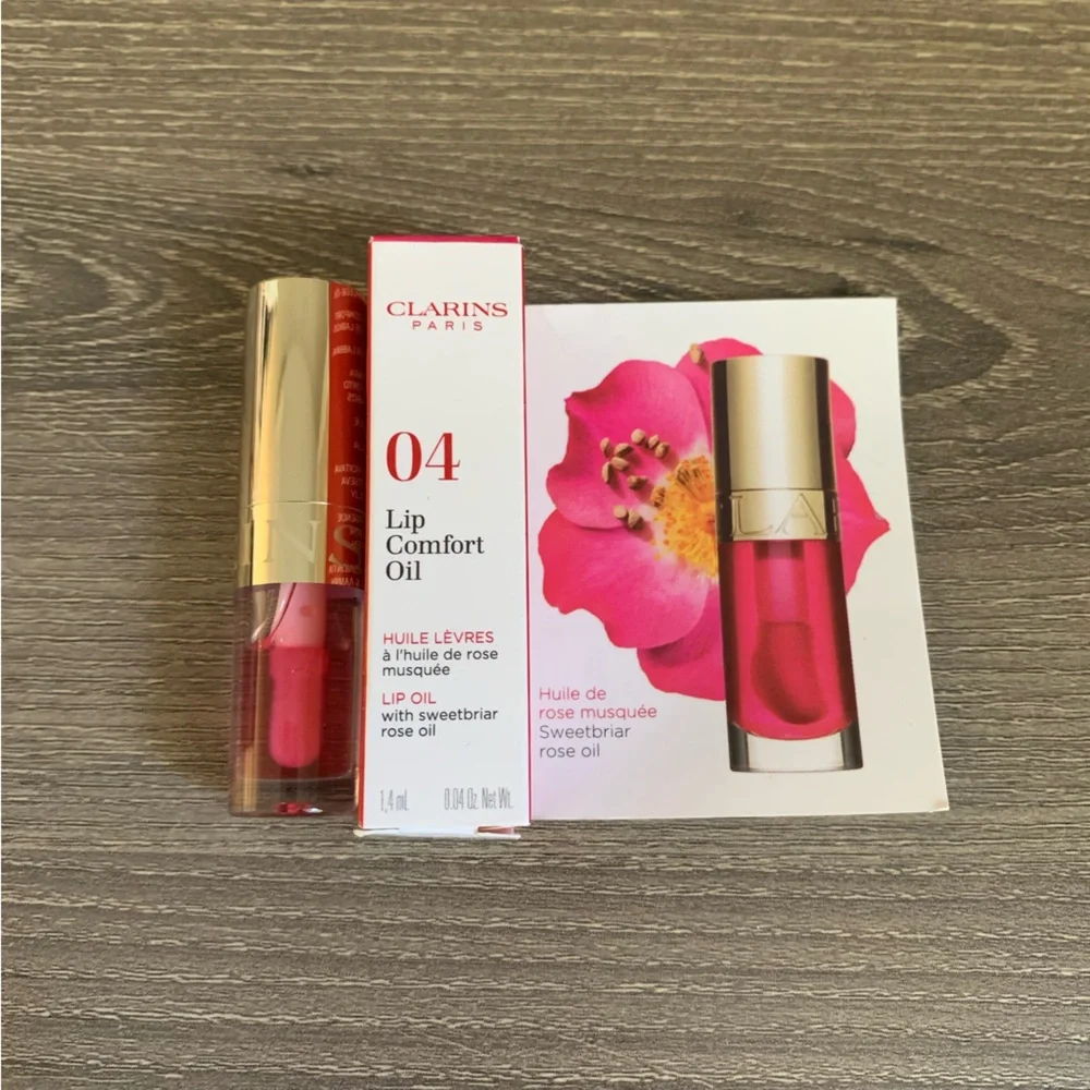 Clarins Lip Comfort Hydrating Oil 04 Pitaya Sheer Baby Pink oh Reactive Travel